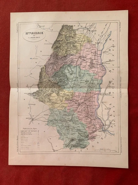 Carte ancienne de la Basse-Alsace par M. Merian - ca. 1640